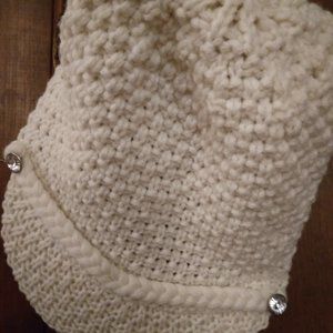 Joe box women's knit hat, white cap